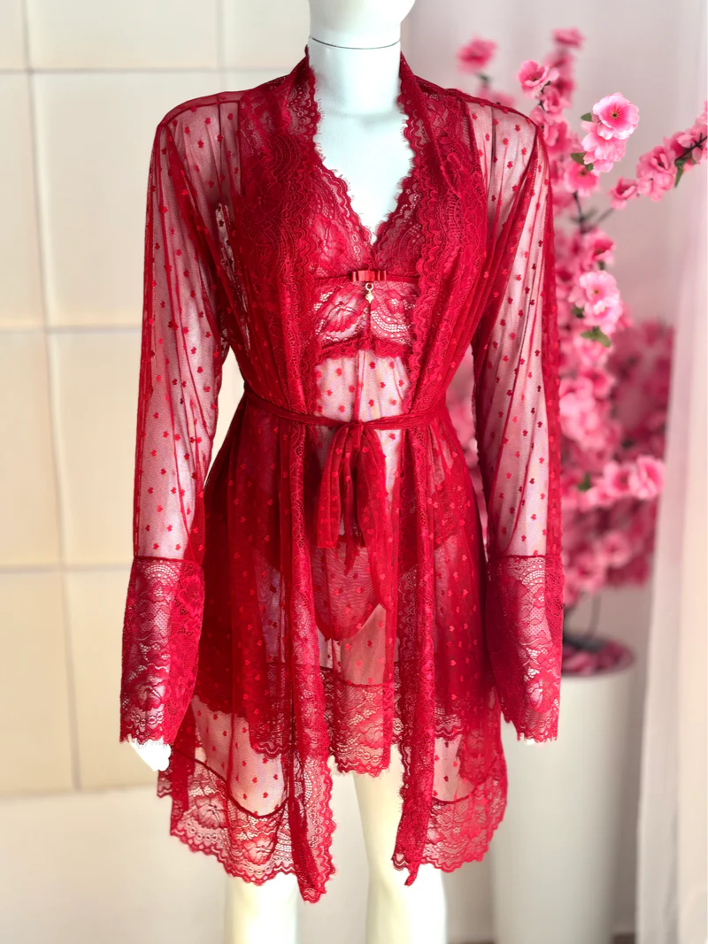 CONJUNTO CORAÇÕES VERMELHO