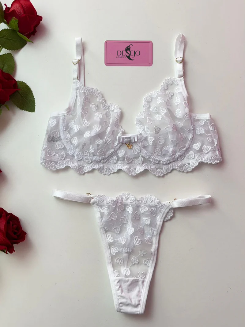 CONJUNTO EM TULE BRANCO