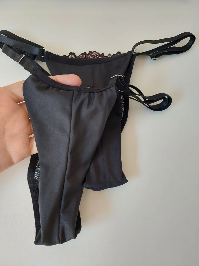 CALCINHA FIO BIA PRETO/VERMELHO