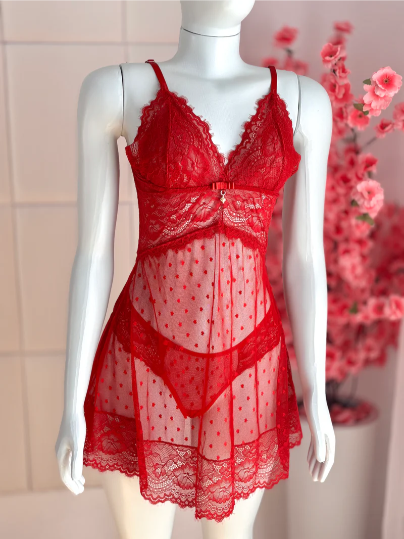 CONJUNTO CORAÇÕES VERMELHO