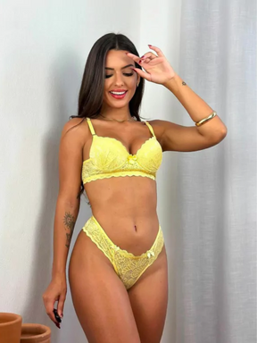 Conjunto de Lingerie Amarelo
