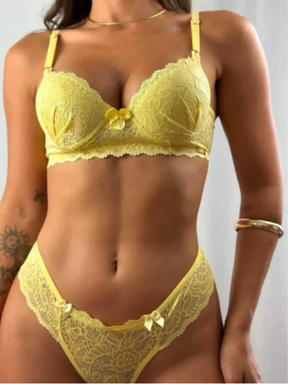 Conjunto de Lingerie Amarelo