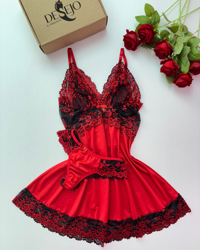 CAMISOLA VERMELHO/PRETO
