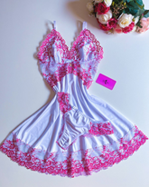 CAMISOLA BRANCA/ROSA